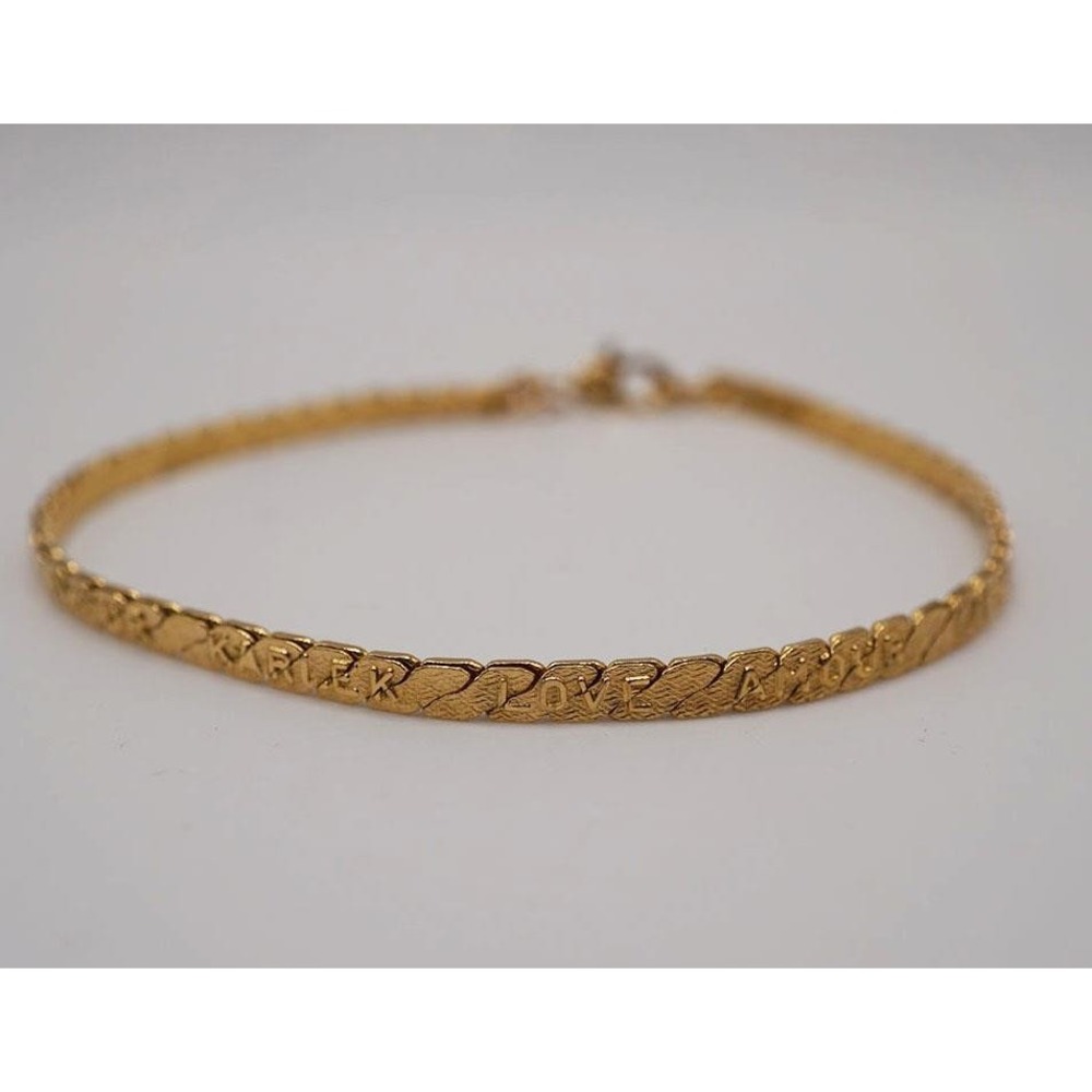 Monet‎ Bracelet Love In Many Languages Signed Gold Tone Amore Amour Karlek 6.75"
